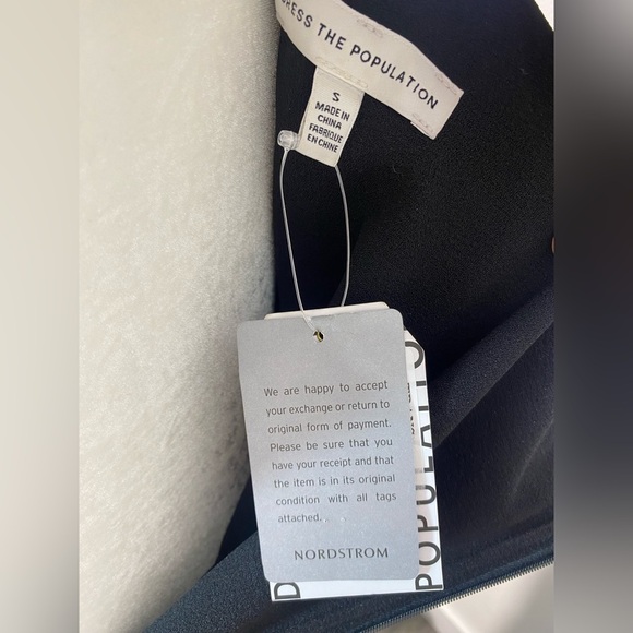 NWT Dress the Population-Tiffany One-Shoulder Midi Dress Size Small - Picture 5 of 5